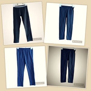 Bundle of Leggings 4 pieces size 6-6X  2black and 2blue